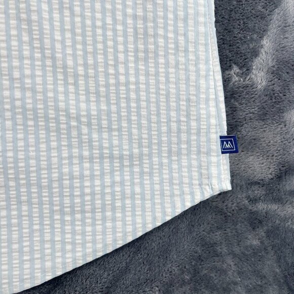 Mizzen Main Seersucker Striped Performance Trim Fit Button Up Shirt Men 2XL Prep - Picture 6 of 16